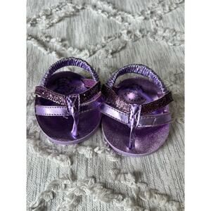 Build A Bear Workshop BABW Purple Sequin Sandals Shoe Accessory